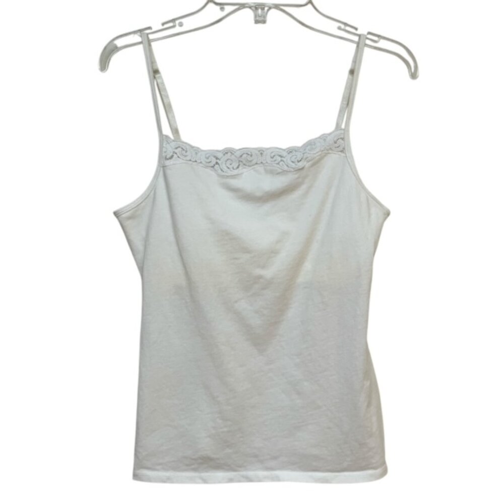 NWT Ascend by Jockey white camisole with lace size S
